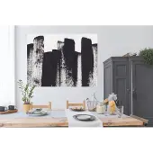 PosterMonkey Poster Verf - Abstract - Zwart - Wit - 160x120 cm XXL