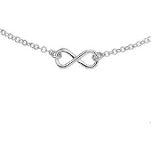 The Jewelry Collection Zilver Gerhodineerde Collier infinity 2 1318801