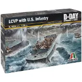 Italeri Modelbouwpakket Militaire voertuigen - 6524 LCVP with U.S. Infantry Plastic - 1:35 - Modelbouw