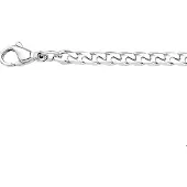 The Jewelry Collection Stalen Collier geslepen gourmet 4 6504998 60 cm
