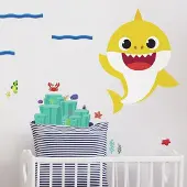 RoomMates XL Muursticker Baby Shark - - Wall_stickers - Geel - Vinyl