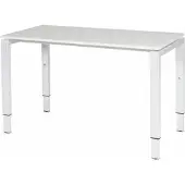 Schaffenburg Verstelbaar Bureau - Domino 120x60 grijs - wit frame