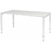 Schaffenburg Verstelbaar Bureau - Domino 160x80 grijs - wit frame