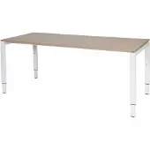 Schaffenburg Verstelbaar Bureau - Domino 180x80 Havana Kersen - wit frame