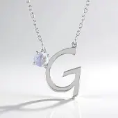 Cavill - Zilveren Halsketting - 925 Sterling Zilver Geplatineerd - Regenboog Maansteen 0,385 ct Rondgeslepen - Modern Elegant Indiaas Sieraad