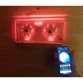 Saunia - Led - Thermo- & Hygrometer - 12V - Wisselende kleuren