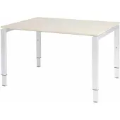 Schaffenburg Verstelbaar Bureau - Domino 120x90 robson - wit frame