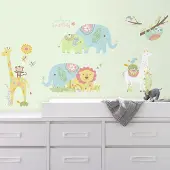 RoomMates Muurstickers Tribal Baby Animals - - Wall_stickers - Vinyl