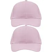 Myrtle beach 10x stuks 6-panel baseball lichtroze caps/petjes