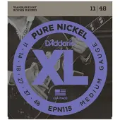 D'addario And Co EPN115 PURE NICKEL ELECTRIC GUITAR STRINGS BLUES/JAZZ ROCK 11-48