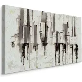 Karo-art Schilderij - Pilaren, prachtig abstract schilderij, print op canvas