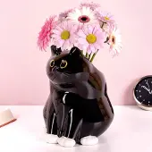 Bitten Black Cat Vase van