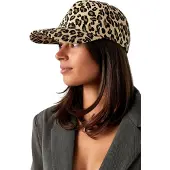 Yehwang Trendy Baseball Cap met Panterprint - Stijlvolle Dames Pet met Luipaarddessin - Verstelbare Katoenen Pet voor Vrije Tijd en Festivals - Bruin