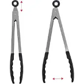 Orion - Keukentang - Roestvrij Staal - 27 cm - Zwart Silicone