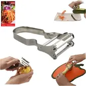 Orion Schilmes - Stalen Groente- en Fruitmes - Podwójny - Ergonomisch - Vaatwasmachinebestendig