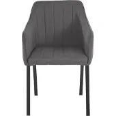 Notio Living Jaxon-Eetkamerstoel - Set van 2 - Grijs Stof