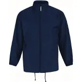 B&C Heren regenkleding - Sirocco windjas/regenjas in het donkerblauw -