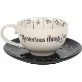 Something Different - Fortune Telling Kop en schotel - Wit/Zwart
