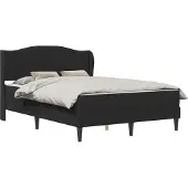 vidaXL Bedframe met hoofdeinde Zwart 140 x 190 cm Kunstleer