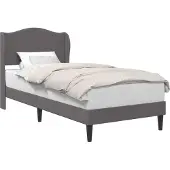 vidaXL Bedframe met hoofdeinde Grijs 80 x 200 cm Kunstleer