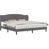 vidaXL Bedframe met hoofdeinde Grijs 180 x 200 cm Kunstleer