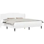 vidaXL Bedframe met hoofdeinde Wit 180 x 200 cm Kunstleer