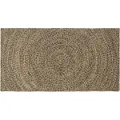 vidaXL Vloerkleden Naturel en Zwart 80 x 150 cm Jute