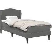 vidaXL Bedframe met hoofdeinde Donkergrijs 100 x 200 cm Fluweel