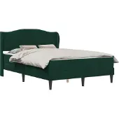 vidaXL Bedframe met hoofdeinde Donkergroen 140 x 200 cm Fluweel