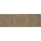 vidaXL Gebied Tapijt Naturel en Zwart 80 x 250 cm Jute