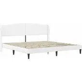 vidaXL Bedframe met matras Wit 180 x 200 cm Kunstleer