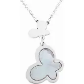 Orphelia Zilver - Ketting met Vlinders - ZK-7170 - 40 cm
