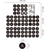 Walplus muursticker welkom thuis 30 x 90 pvc zwart 66 delig