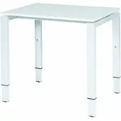 Schaffenburg Verstelbaar Bureau - Domino 80x60 grijs - wit frame