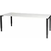 Schaffenburg Verstelbaar Bureau - Domino 200x90 grijs - zwart frame