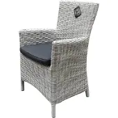 AVH-Collectie Capri dining tuinstoel wit grijs wicker