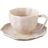 Bricard Angles Espressoset - 12-delig - Taupe - 125ml - Porselein - Kleine Koffiekopjes