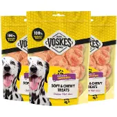 Voskes 3x Hondensnacks Kip Schijfjes 100 gr