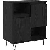 vidaXL Dressoir Zwart Eiken 60 x 35 x 70 cm