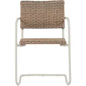 Ebuy24 Camille tuinstoel polyrattan natuur, grijs.