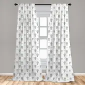 Abakuhaus gordijnen – 2-delige set microvezel 75x175 cm – meerkleurig