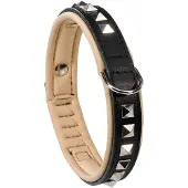 Ferplast halsband Giotto 40 / 44 cm leer zwart