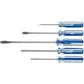 TOP - Schroevendraaierset - 5 stuks - Platte en Kruiskopschroevendraaier - Ergonomische Handgreep