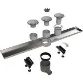 Easy drain Easydrain Multi inbouwdeel drain 100 cm zonder rooster RVS