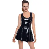 Black Level Vinyl Jurk Zwart S