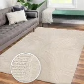 TT Home Woonkamertapijt eetkamer kortpolig Japandi Scandinavisch Boho Abstract Uni 3D
