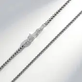 Cavill - Zilveren Halsketting Franco 50 cm - 925 Sterling Zilver Gerhodineerd - Elegant, Tijdloos Accessoire voor Dames - Luxe Design