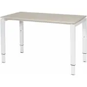 Schaffenburg Verstelbaar Bureau - Domino 120x60 Eiken - wit frame