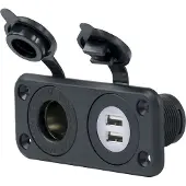 Marinco Sealink Deluxe Dubbele Usb-lader En-stopcontact 12v