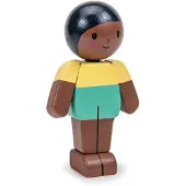 Tender Leaf Toys poppenhuis popje mokka jongen - houten speelgoed pop.